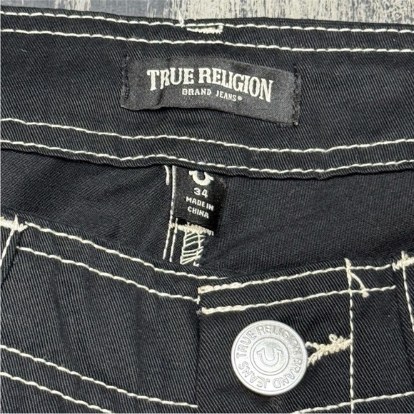 True Religion Baggy Black Cargo Pants NWT Retail Price $169!! - Picture 2 of 10